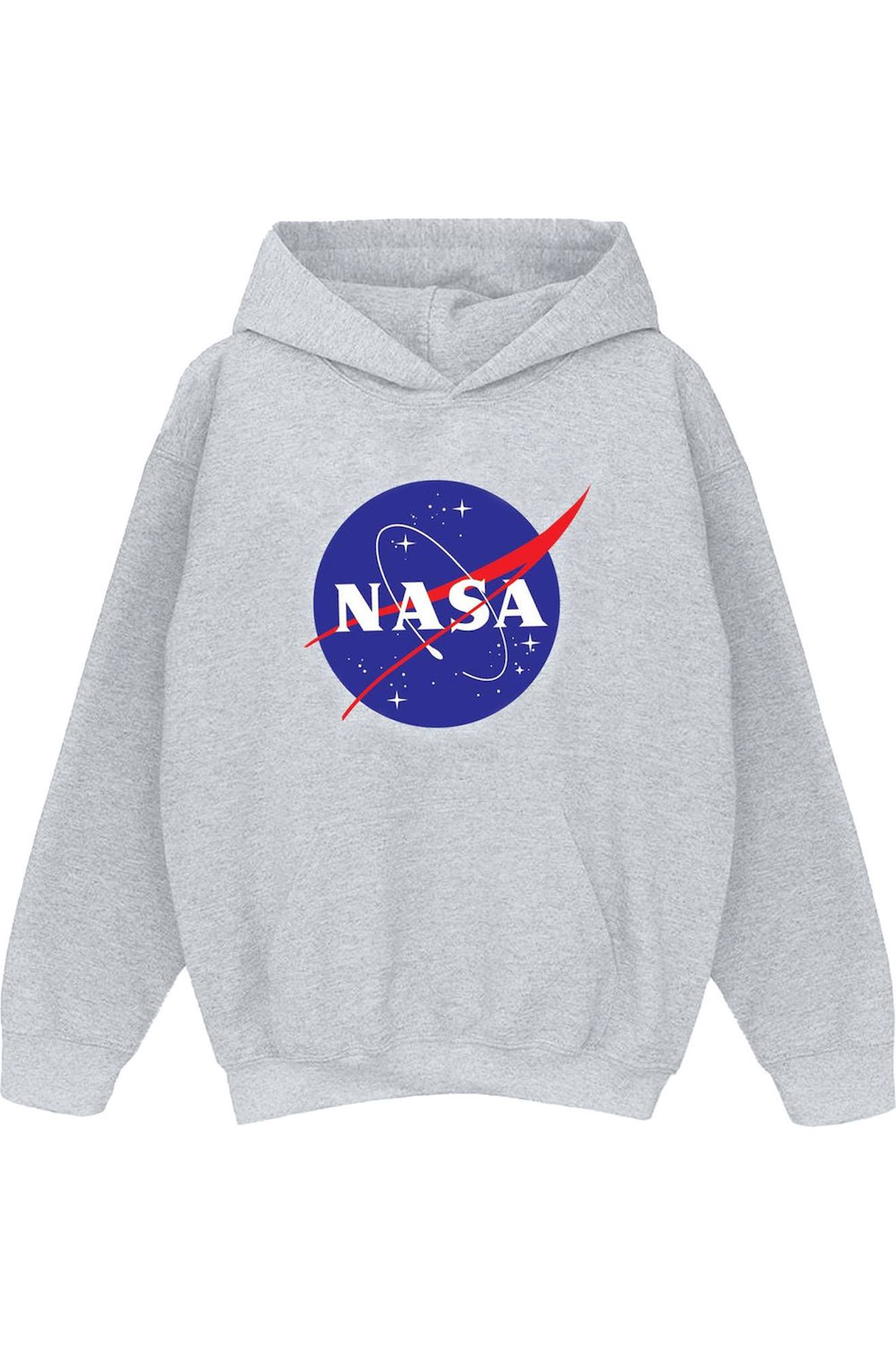 Sweat À Capuche Coton Nasa Gris Chiné