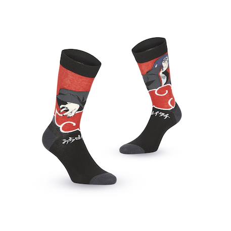 Lot de 4 paires de chaussettes naruto shippuden garçon Noir/rouge/orange/gris/jaune 2 - vertbaudet enfant 