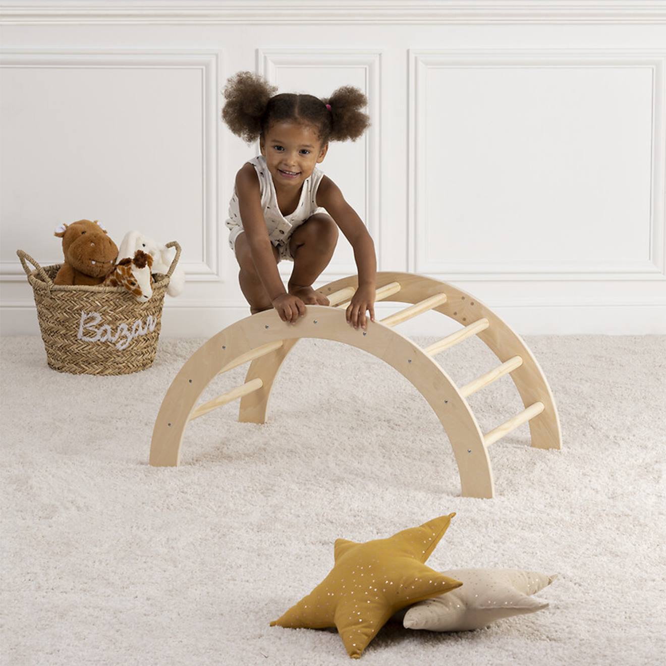 Arche d'escalade enfant beige