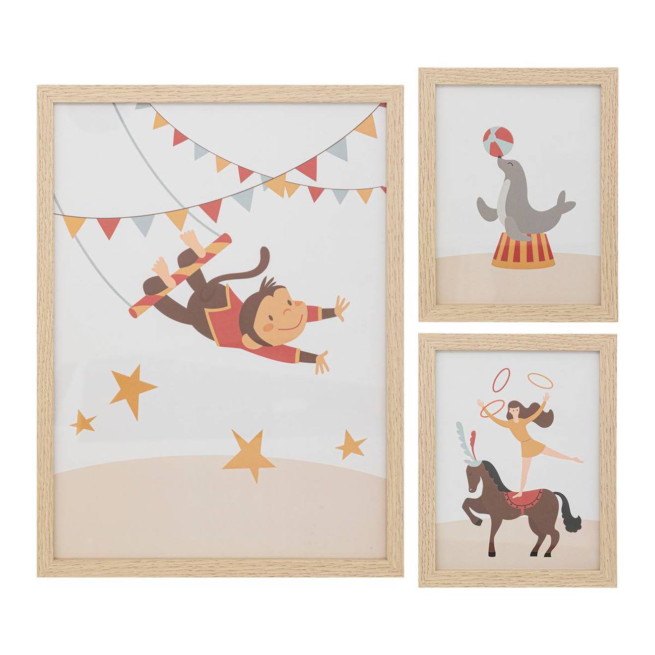 Lot De 3 Cadres - Circus Beige (Atmosphera For Kids) - Image 1