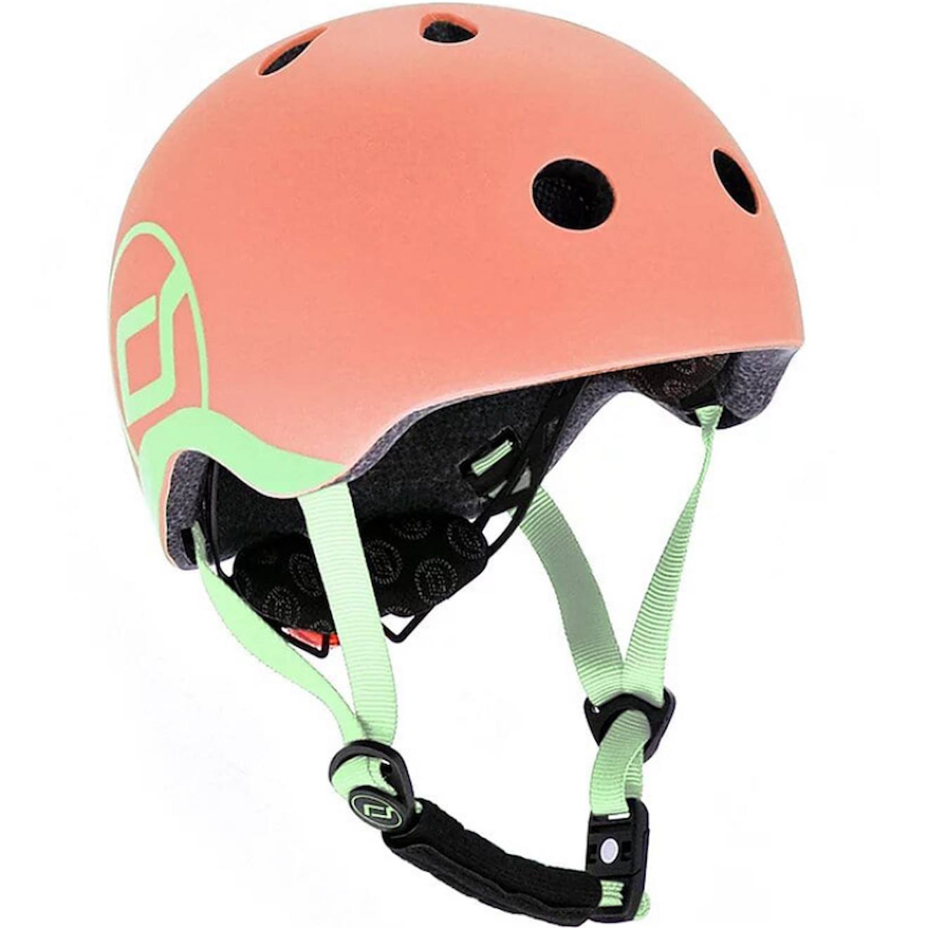 Casque Pour Porteur Évolutif Highwaykick Pêche, Vert, Noir (Scoot And Ride) - Couverture