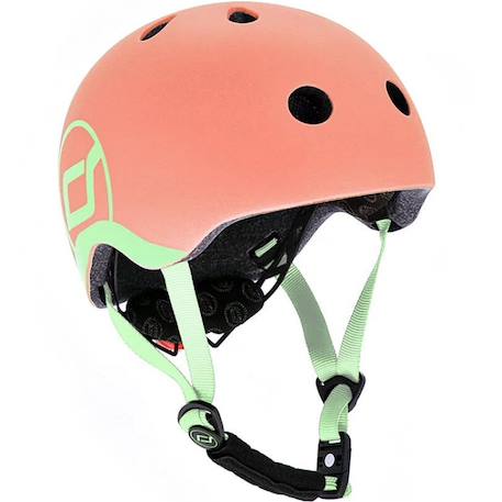 Scoot And Ride - Casque Pour Porteur Évolutif Highwaykick Pêche, Vert, Noir