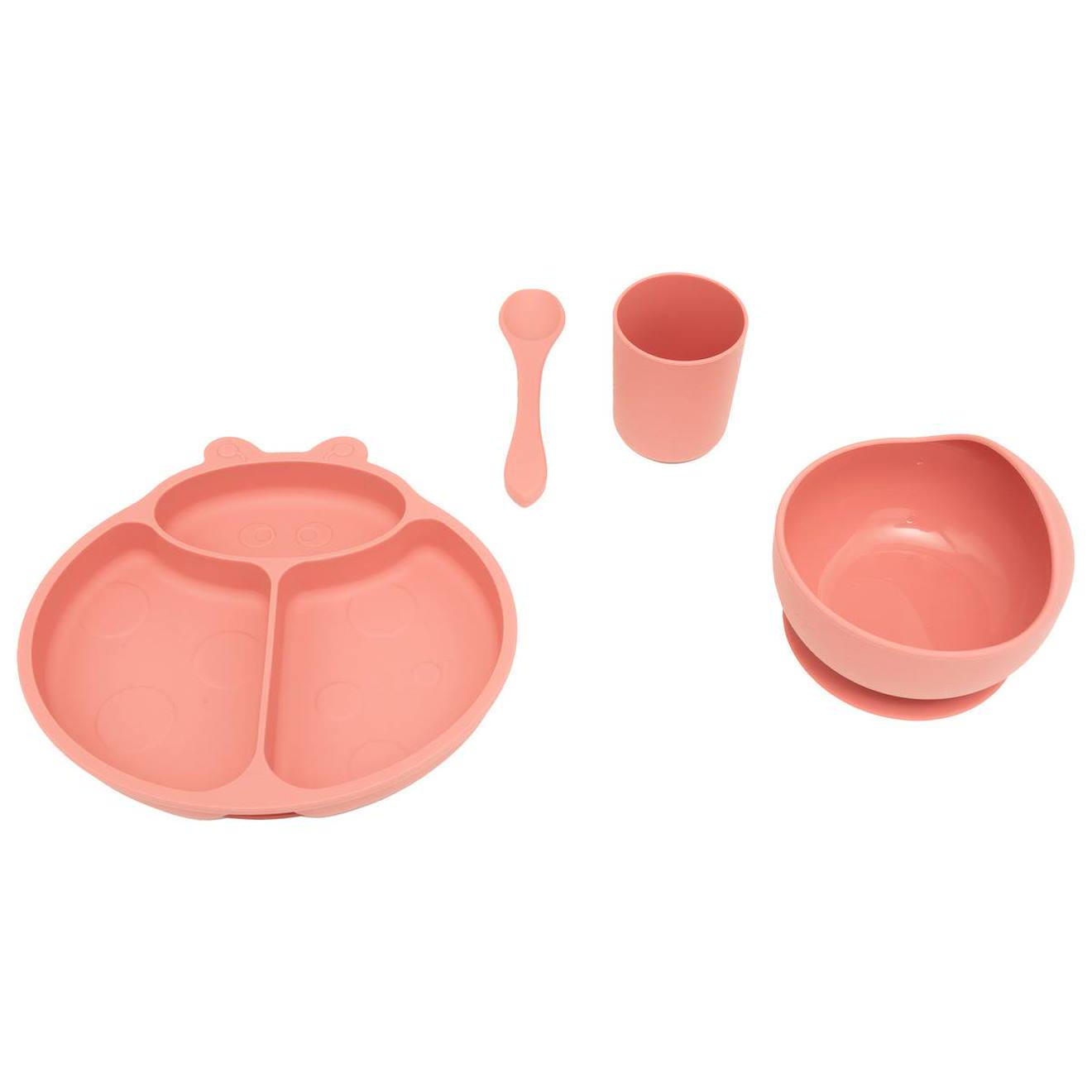 Set Repas Vaisselle 4 Pièces - Yum Rose