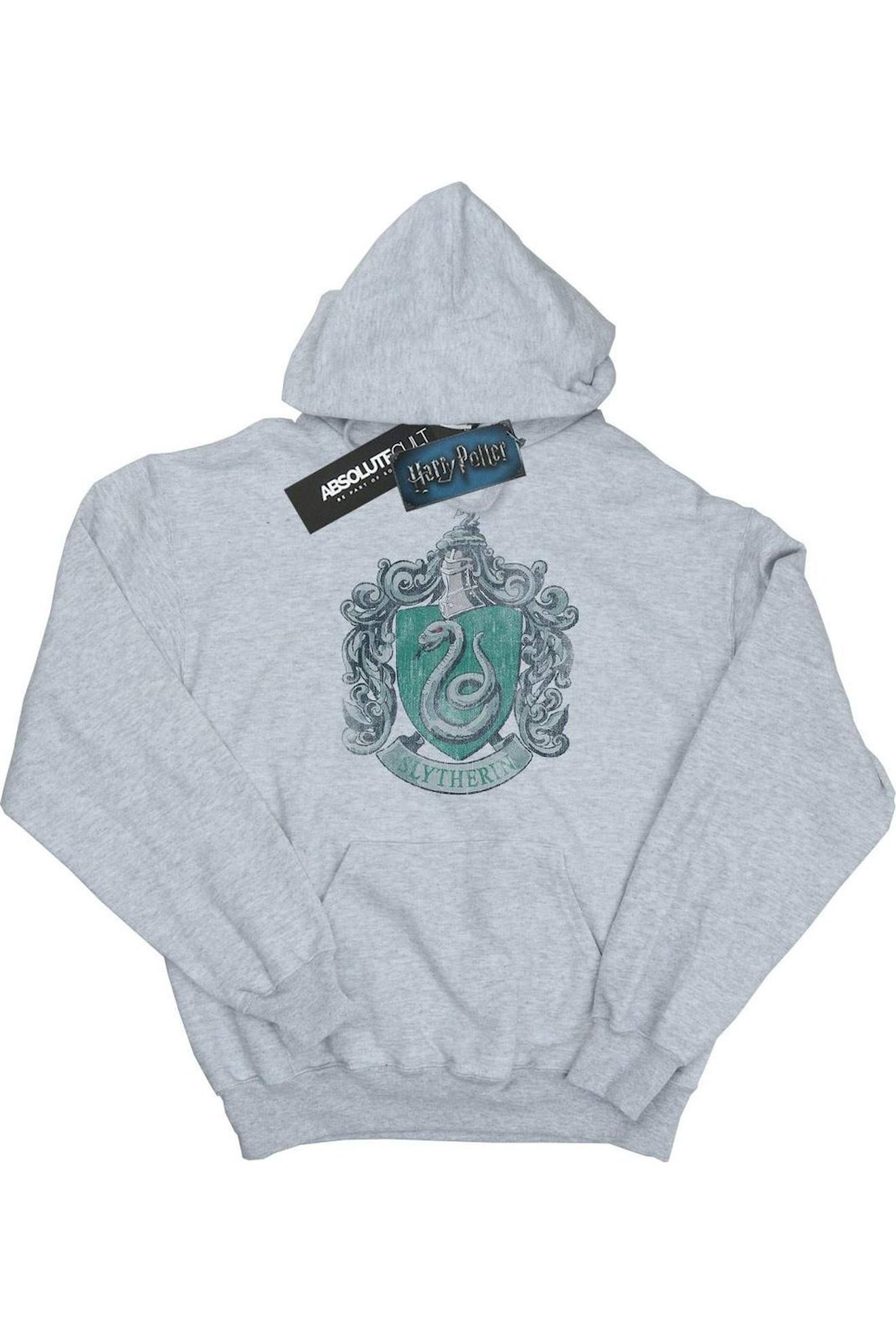 Sweat À Capuche En Coton Peigné De Qualité Supérieure Harry Potter Gris Chiné
