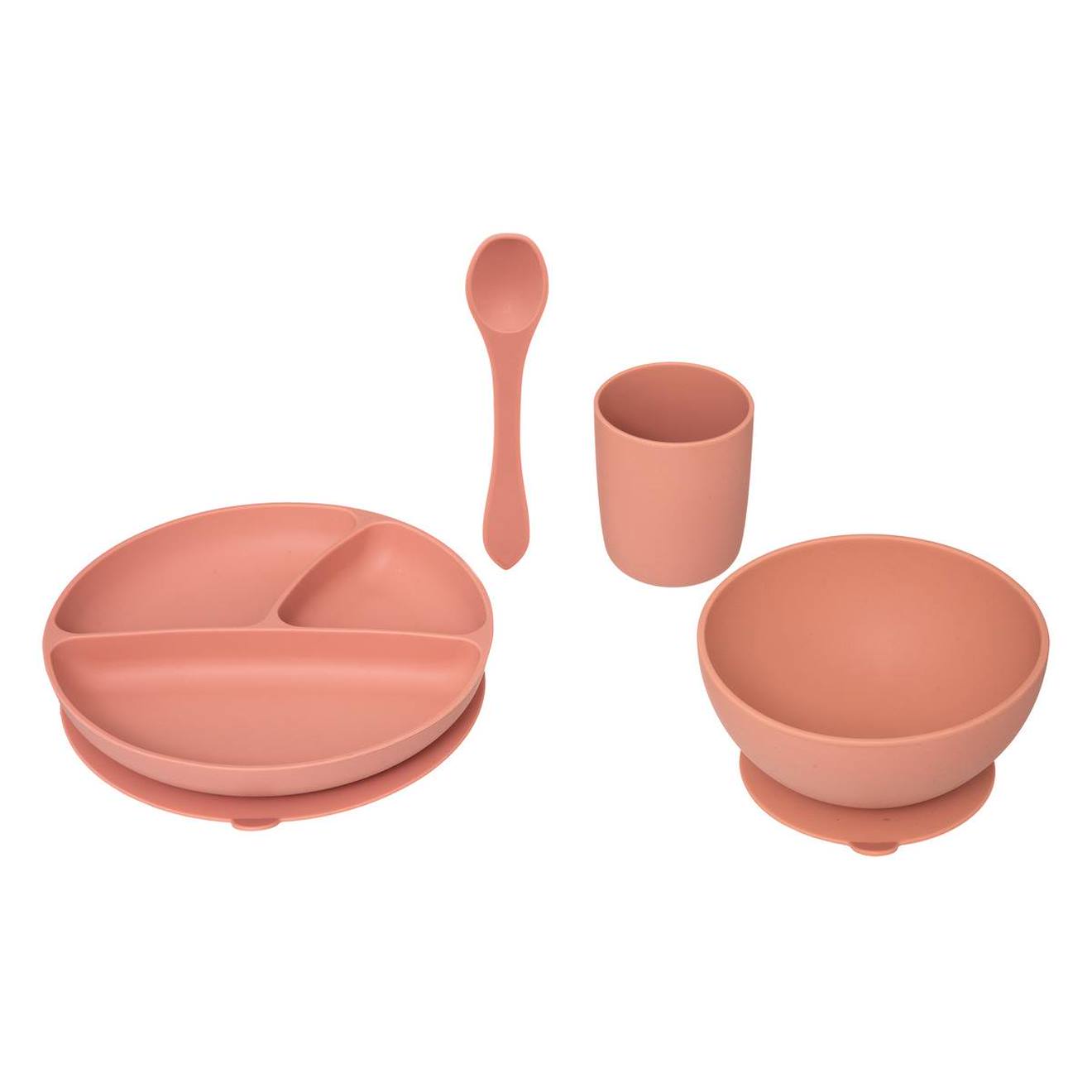 Set Repas Enfant Bleu 20x20cm Rose