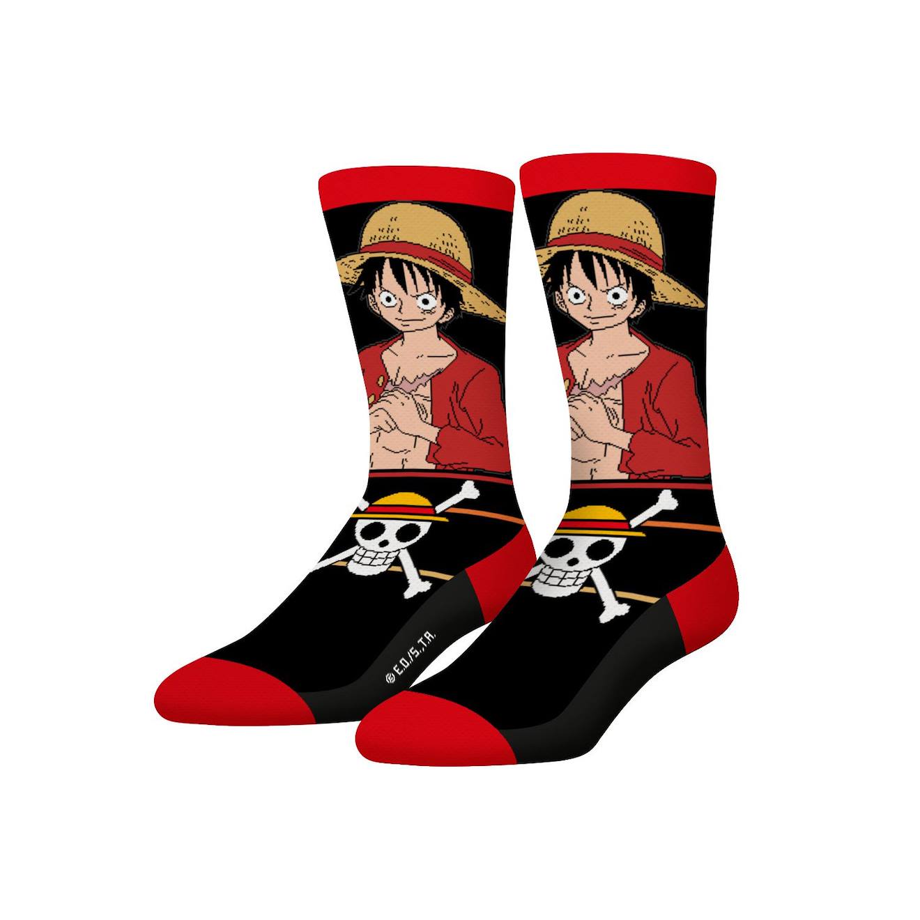 Lot De 10 Paires Chaussettes One Piece Enfant - Coton Doux Avec Motifs Luffy, Sanji, Nami - Taille Haute