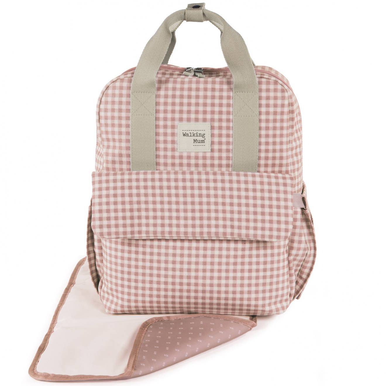 Sac À Dos À Langer Rose, Blanc