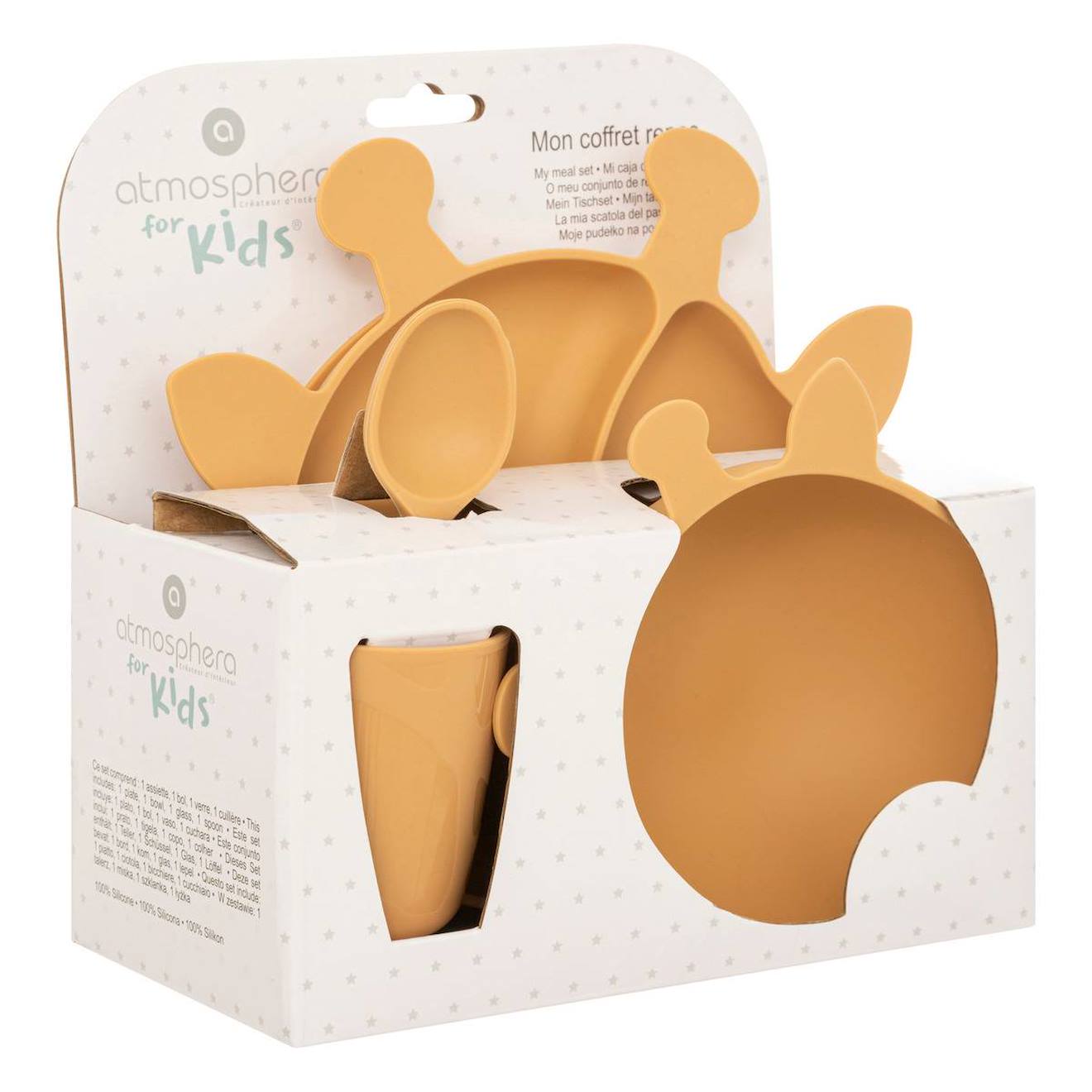 Set Repas Vaisselle 4 Pièces Enfant Ocre (Atmosphera For Kids) - Image 1