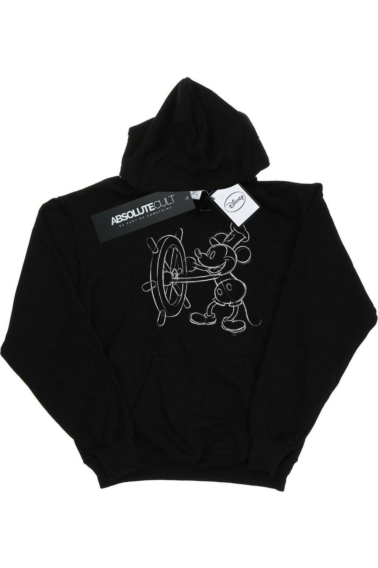 Sweat À Capuche Coton Disney Noir