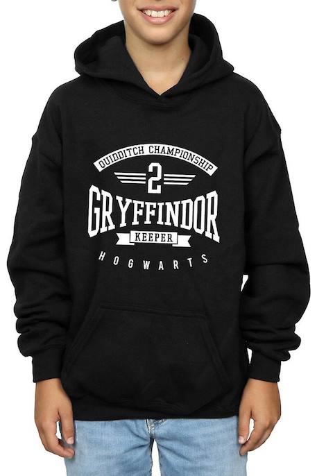 Sweat à capuche en coton peigné de qualité supérieure harry potter gryffindor keeper  - vertbaudet enfant