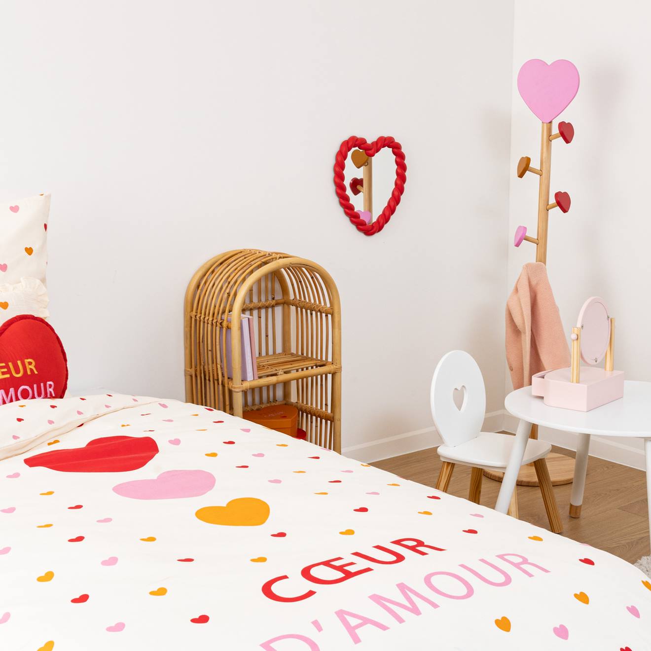 Miroir Torsadé Coeur - Twist Rouge