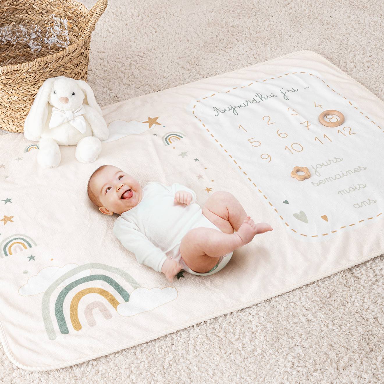Couverture Étape Bébé - Eloic Multicolore (Atmosphera) - Couverture
