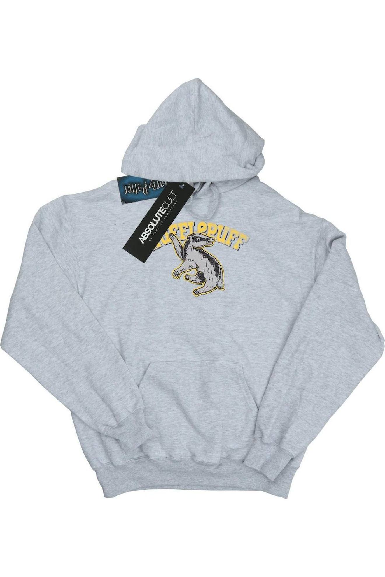 Sweat À Capuche En Coton Peigné De Qualité Supérieure Harry Potter Gris Chiné