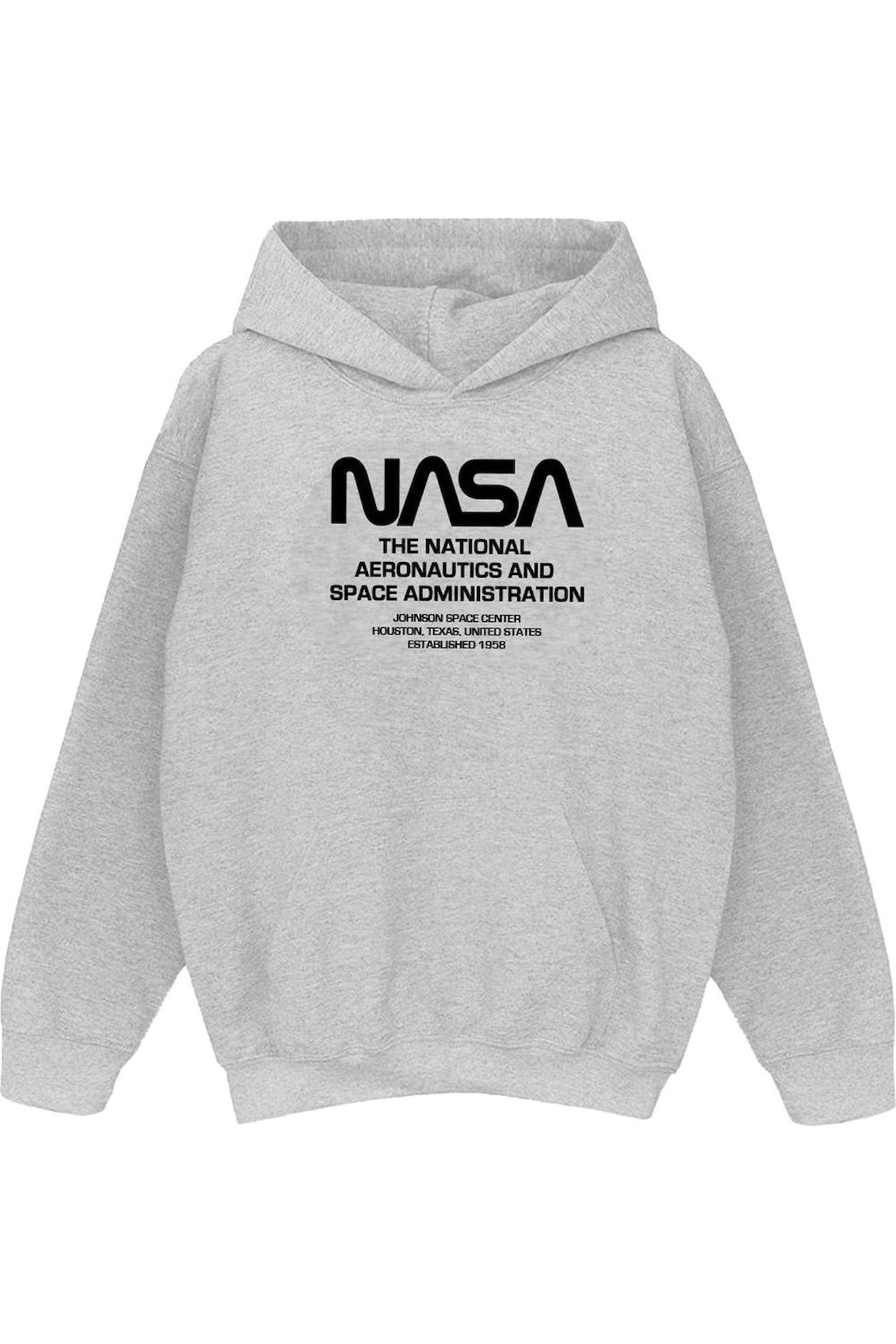 Sweat À Capuche Coton Nasa Gris Chiné