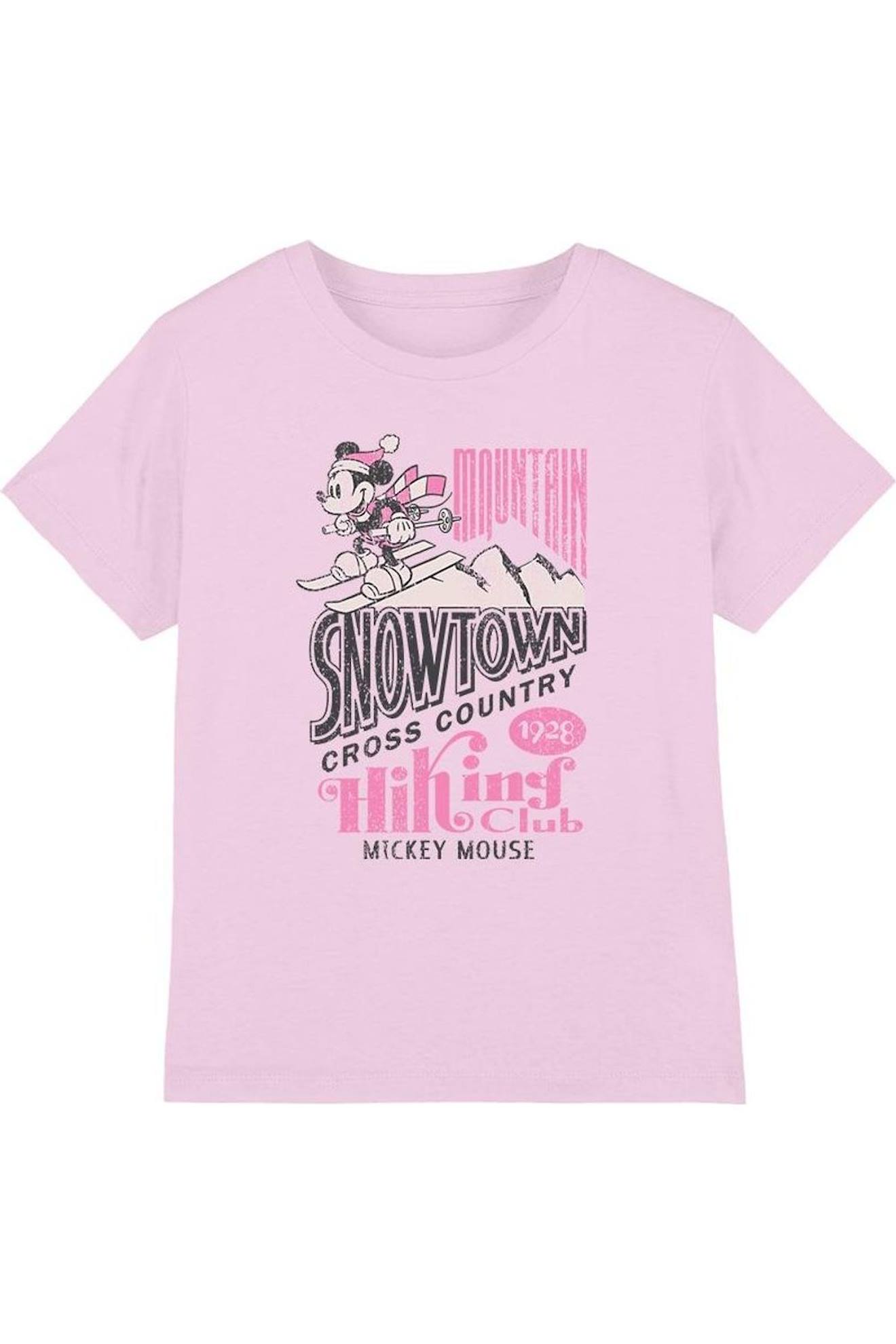 T-shirt Coton Disney Snowtown Ski Rose