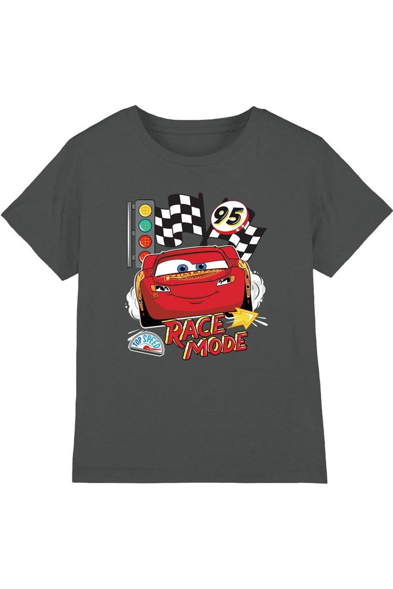 T-shirt Coton Cars Race Mode Charbon