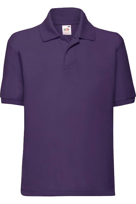 Polo polyester 65/35 Bleu ciel+Bleu marine+Bleu marine sombre+Bleu roi+Bordeaux+Noir+Rose clair+Rouge+Tournesol+Vert bouteille+Violet 31 - vertbaudet enfant 