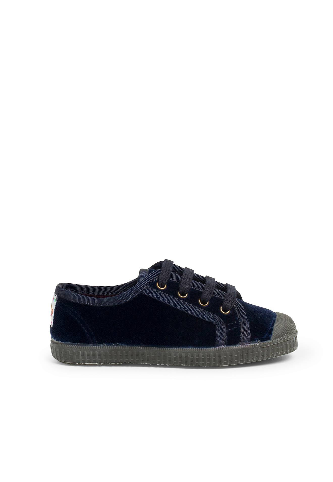 Baskets Enfants En Velours Avec Lacets Bleu Marine 45 €