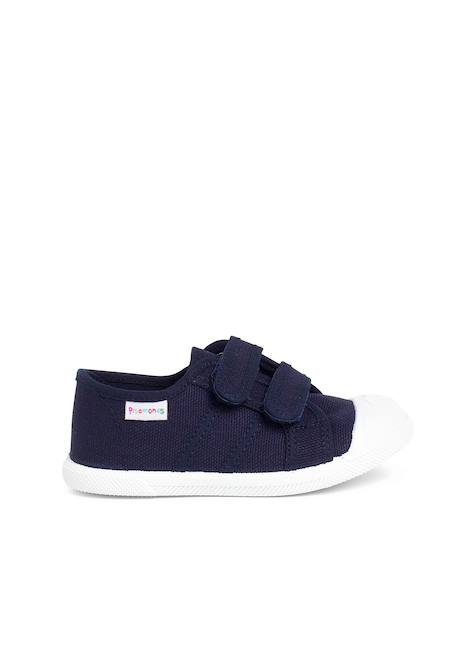 Baskets en toile avec scratchs pour enfant Blanc+Bleu denim+Bleu marine+Gris+Rouge+Sable+Vert fougère+Vert menthe 13 - vertbaudet enfant 