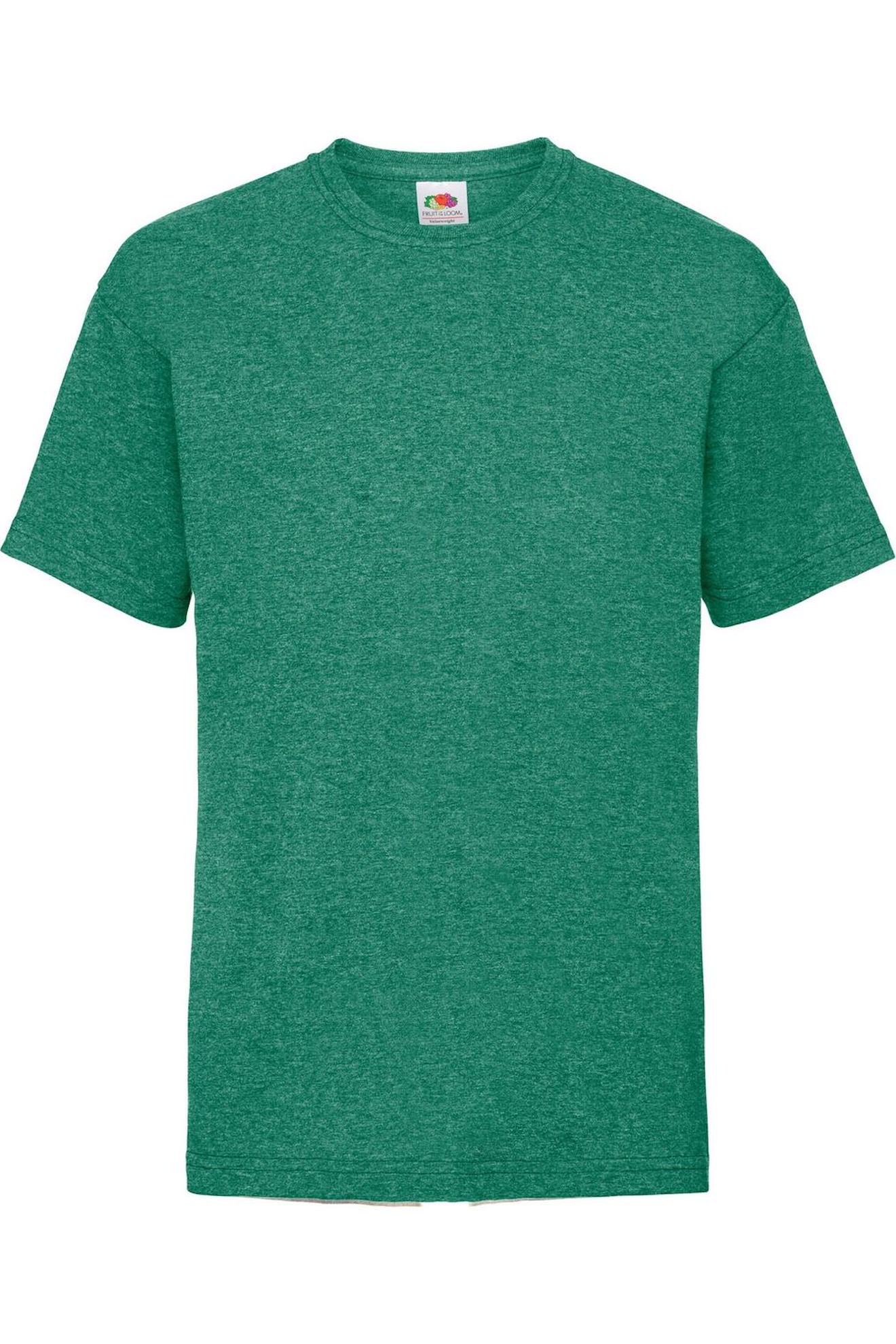 T-shirt Coton Valueweight Vert Chiné Rétro