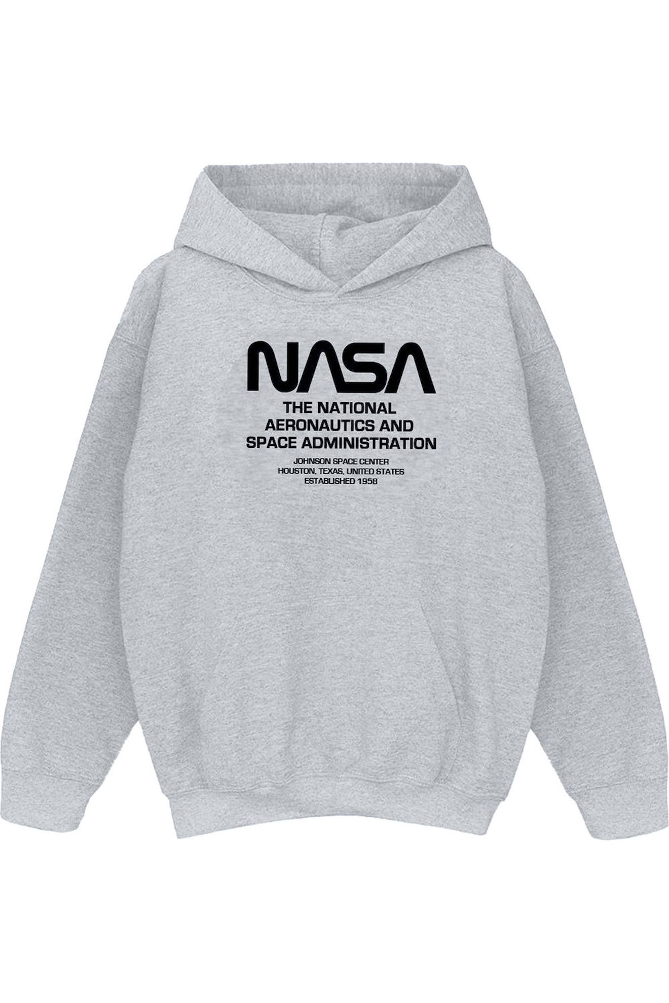 Sweat À Capuche Coton Nasa Gris Chiné