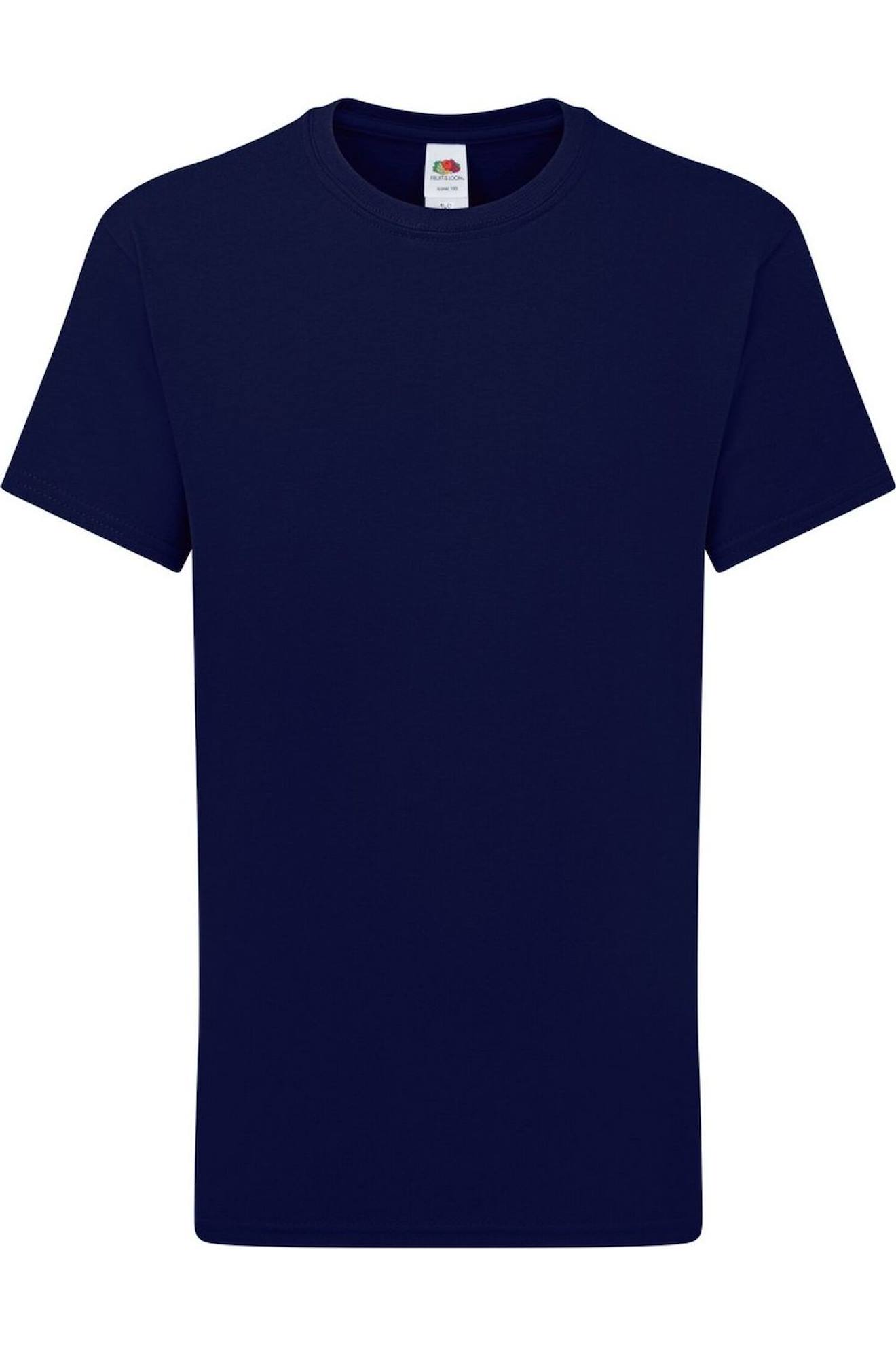 T-shirt En Coton Peigné De Qualité Supérieure Bleu Marine Sombre