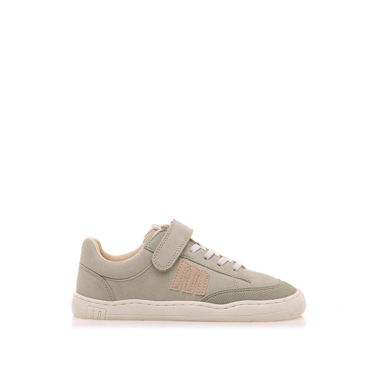 Sneakers Filles Synthétique Lacets- Fermeture Adhésive Barefoot Gris