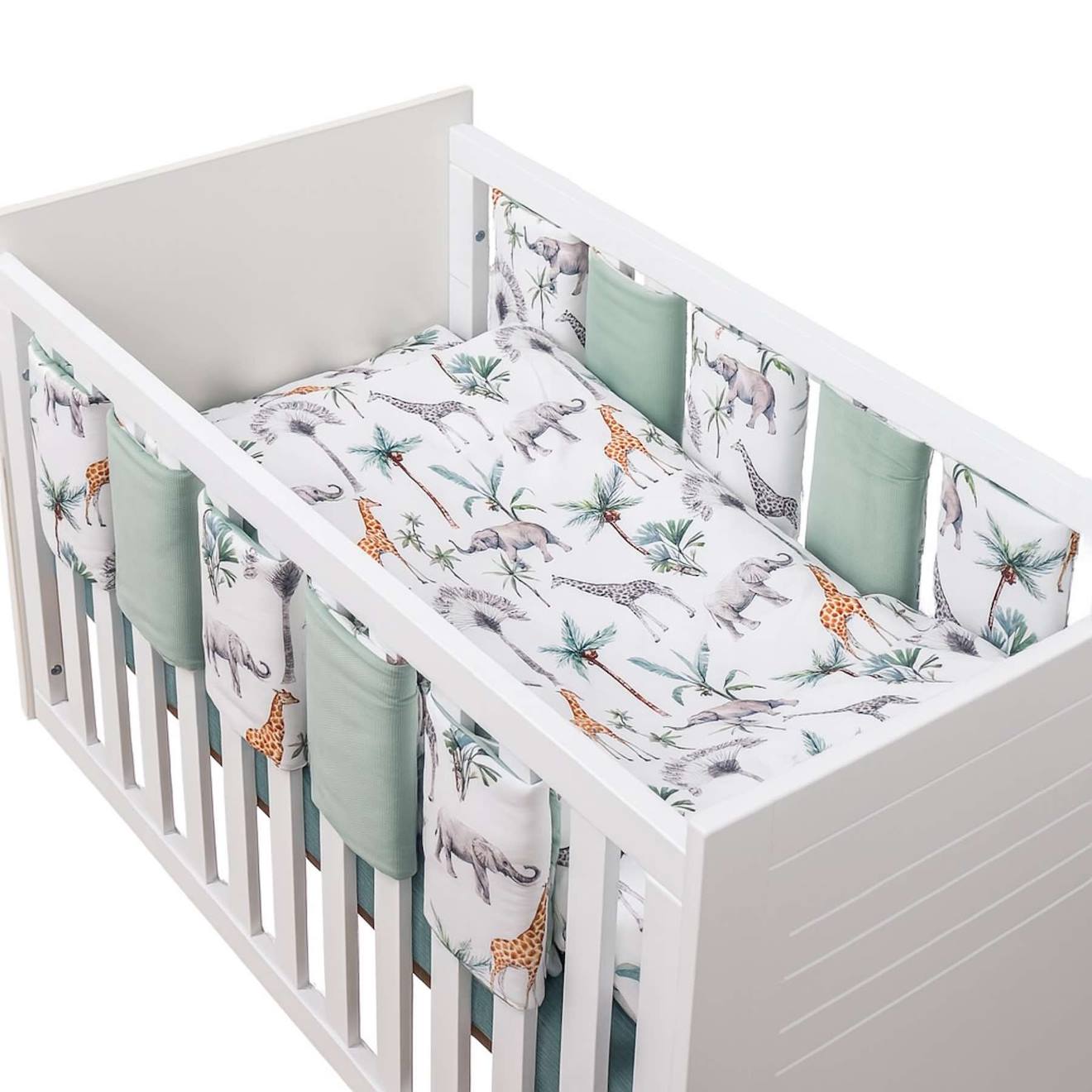 Tour+De+Lit+Modulable+Et+Reversible+Safari+Safari,+Vert,+Gris,+Blanc