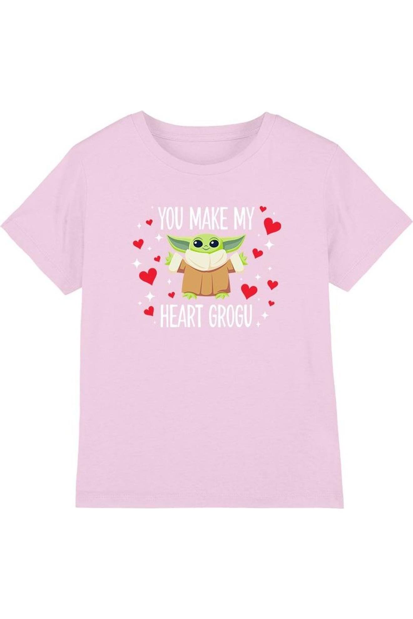 T-shirt Motif Grogu Coton Star Wars You Make My Heart Rose 20 €