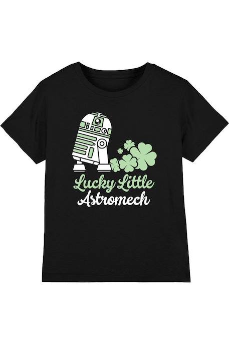 Fille-T-shirt, sous-pull-T-shirt coton star wars lucky astromech