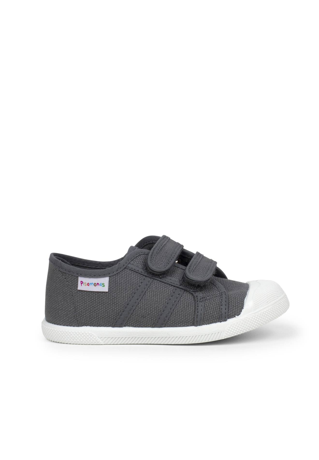 Baskets En Toile Avec Scratchs Pour Enfant Gris