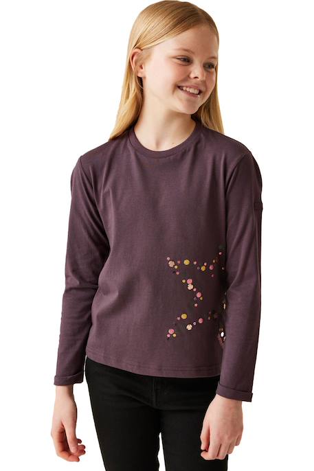 T-shirt wenbie coton iii Prune sombre 4 - vertbaudet enfant 