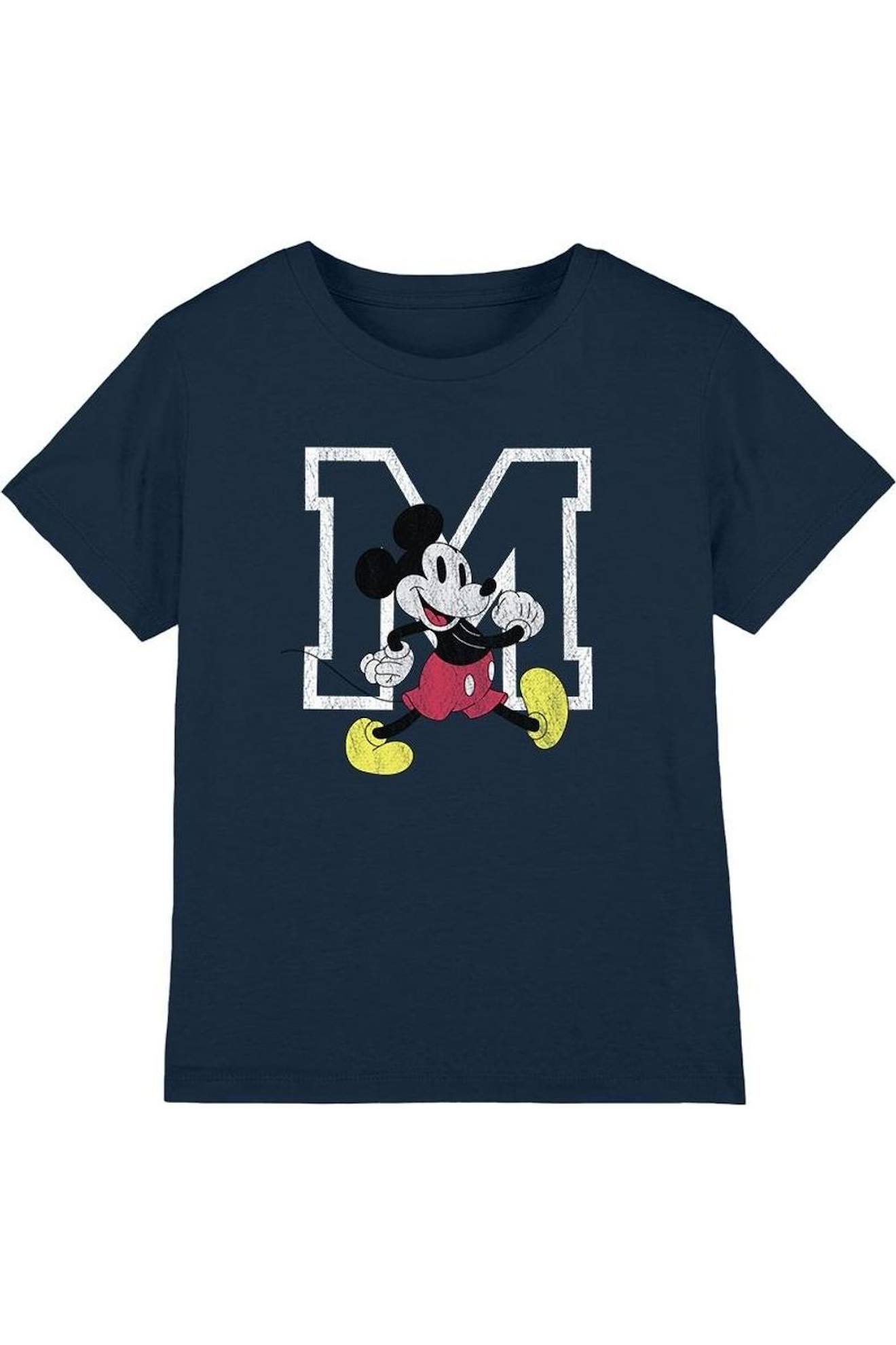 T-shirt Motif Mickey Mouse Coton Disney Bleu Marine