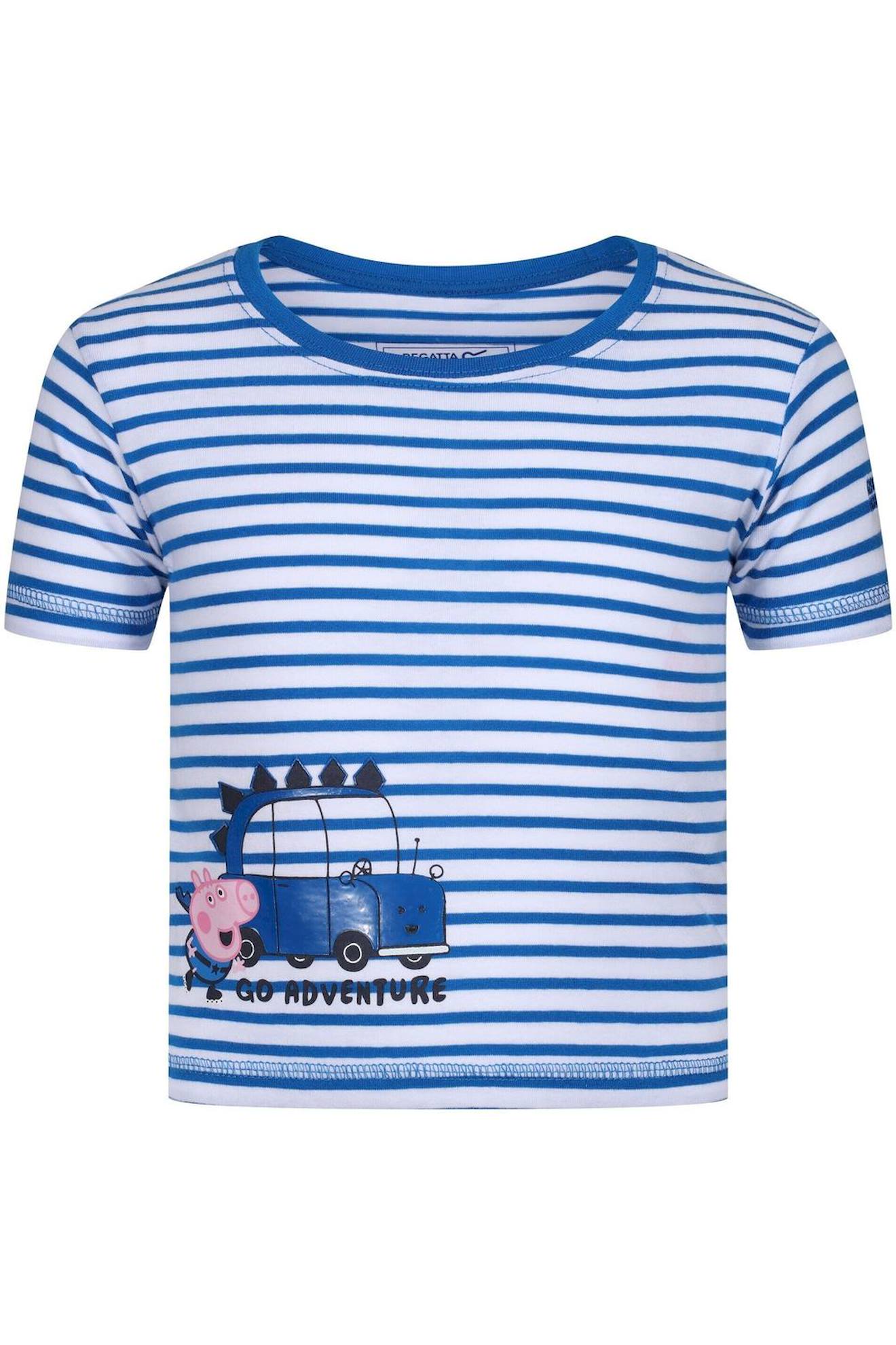 T-shirt Coton Peppa Pig Bleu Vif / Blanc