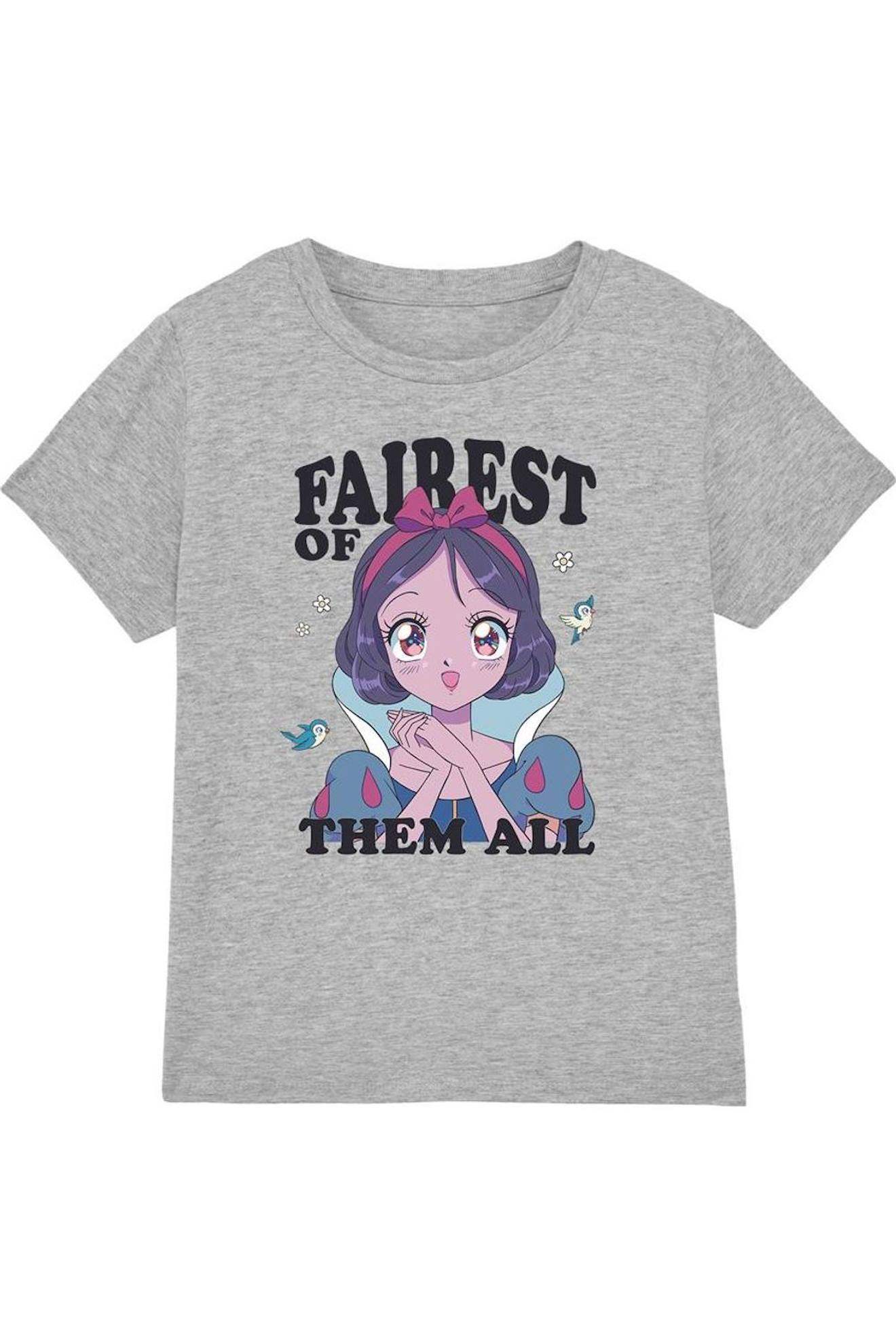 T-shirt Coton Disney Fairest Of Them All Gris Chiné