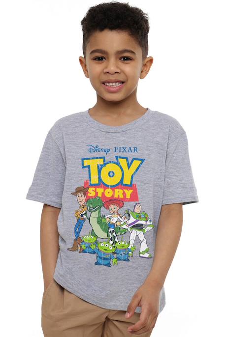 T-shirt motif groupe coton toy story Gris chiné 3 - vertbaudet enfant 