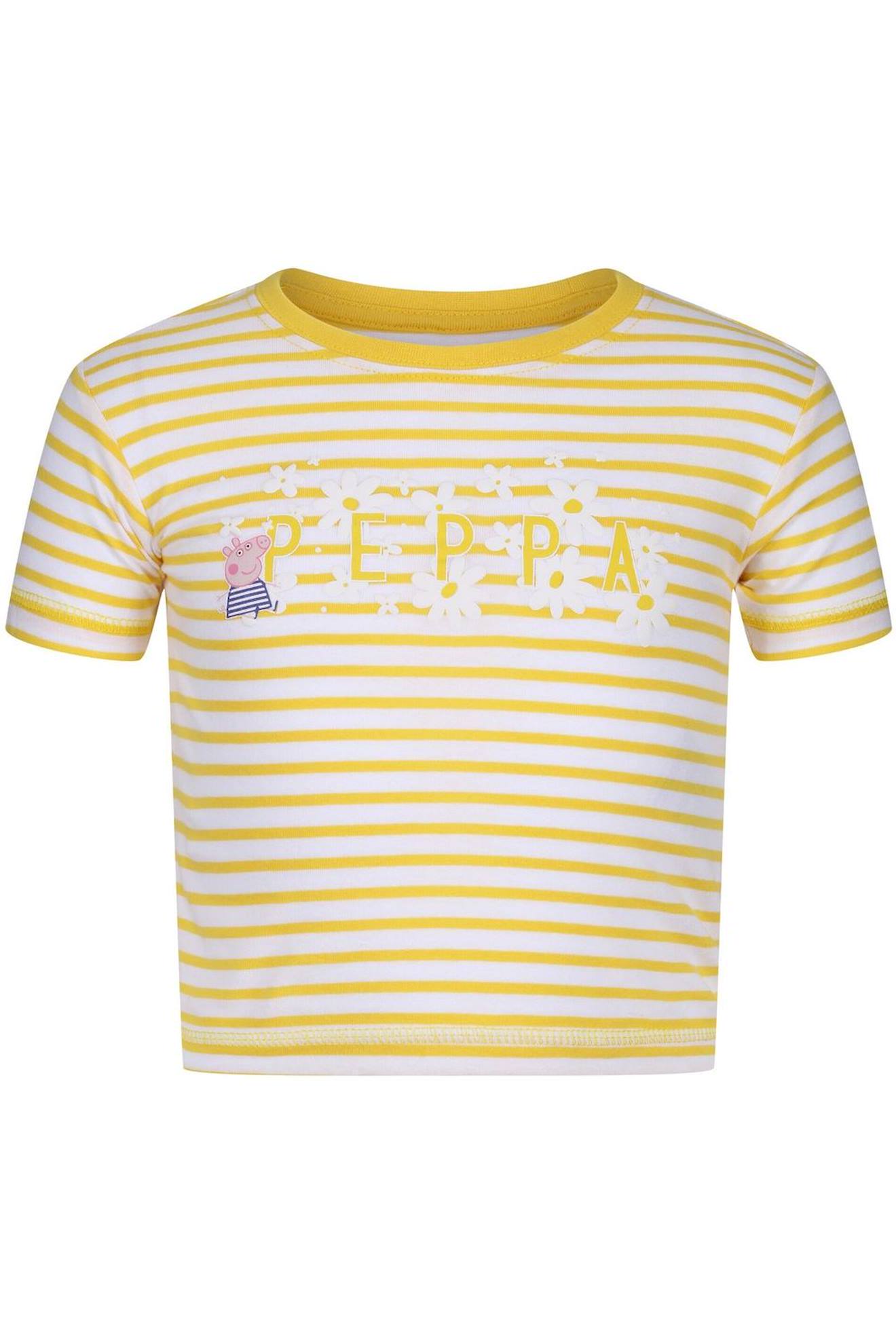 T-shirt Coton Peppa Pig Jaune Vif