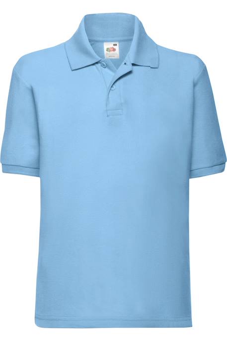 Polo polyester 65/35 Bleu ciel+Bleu marine+Bleu marine sombre+Bleu roi+Bordeaux+Noir+Rose clair+Rouge+Tournesol+Vert bouteille+Violet 1 - vertbaudet enfant 
