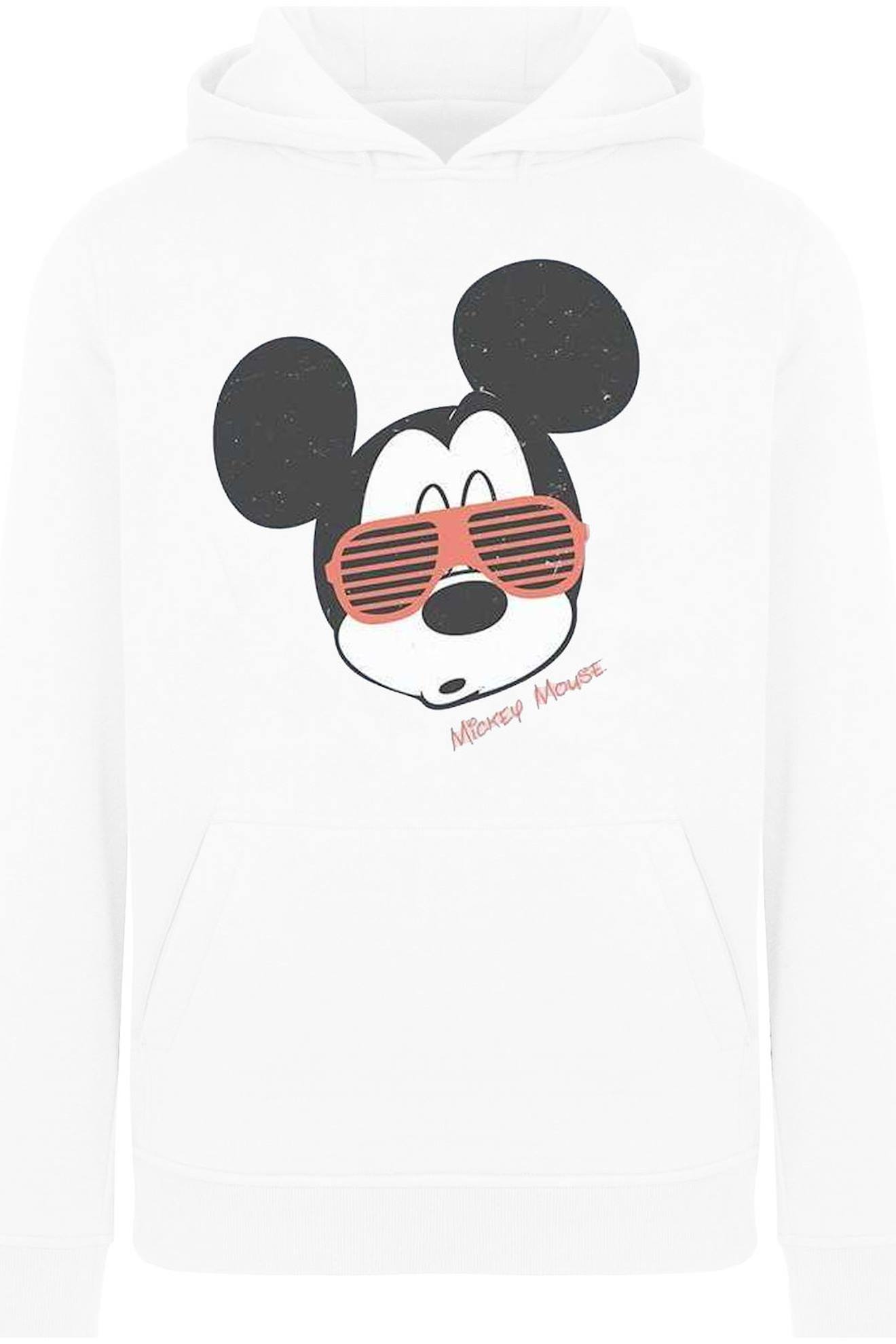 Sweat À Capuche Mickey Mouse Coton Disney Blanc