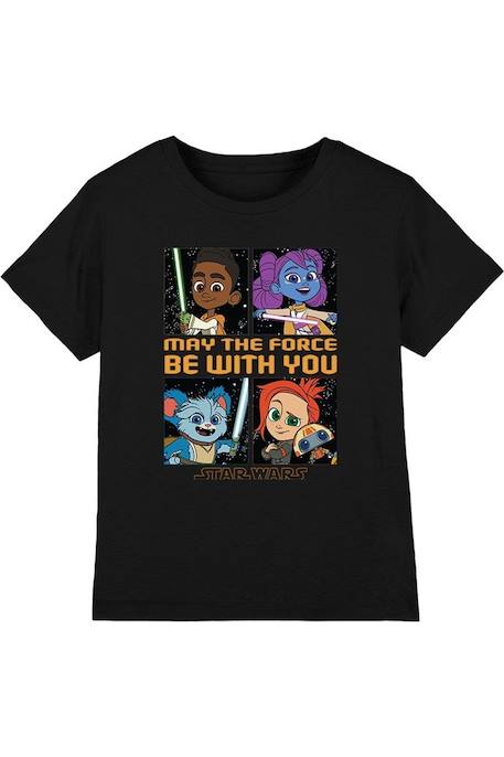 Fille-T-shirt, sous-pull-T-shirt coton star wars young jedi adventure among the stars