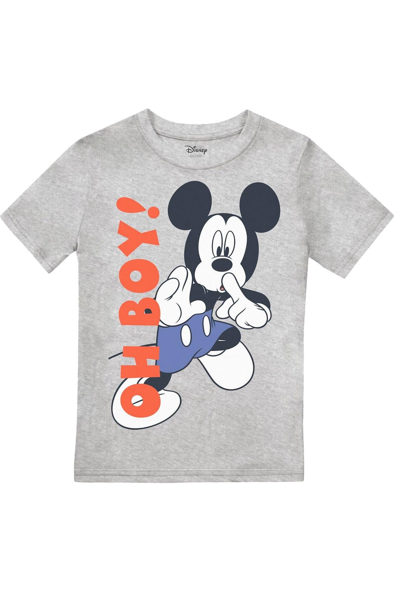 T-shirt Motif Mickey Mouse Coton Disney Oh Boy! Gris Chiné