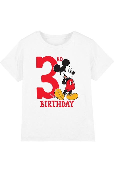 Fille-T-shirt, sous-pull-T-shirt 3ème anniversaire motif mickey mouse coton disney