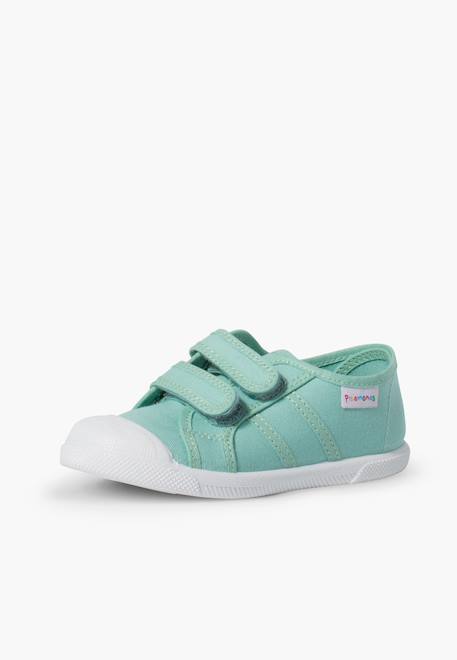 Baskets en toile avec scratchs pour enfant Blanc+Bleu denim+Bleu marine+Gris+Rouge+Sable+Vert fougère+Vert menthe 41 - vertbaudet enfant 