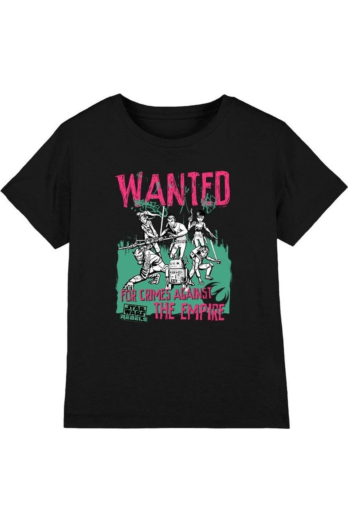 T-shirt Coton Star Wars Wanted Rebels Noir