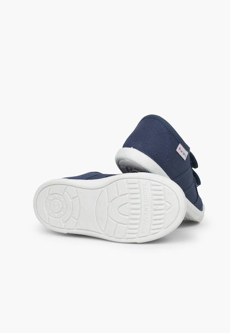 Baskets en toile avec scratchs pour enfant Blanc+Bleu denim+Bleu marine+Gris+Rouge+Sable+Vert fougère+Vert menthe 9 - vertbaudet enfant 