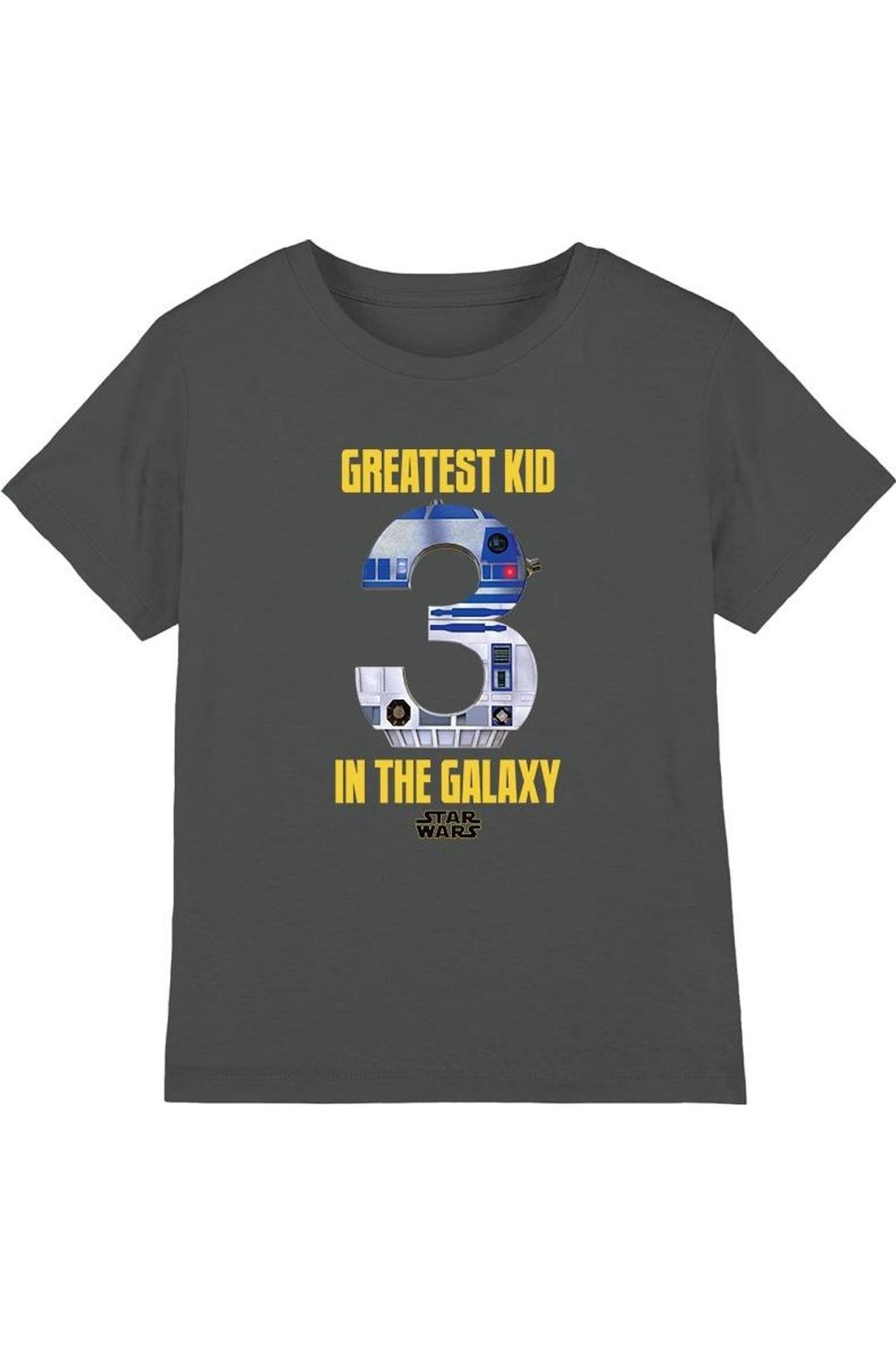 T-shirt Motif R2-d2 Coton Star Wars Greatest Kid Charbon