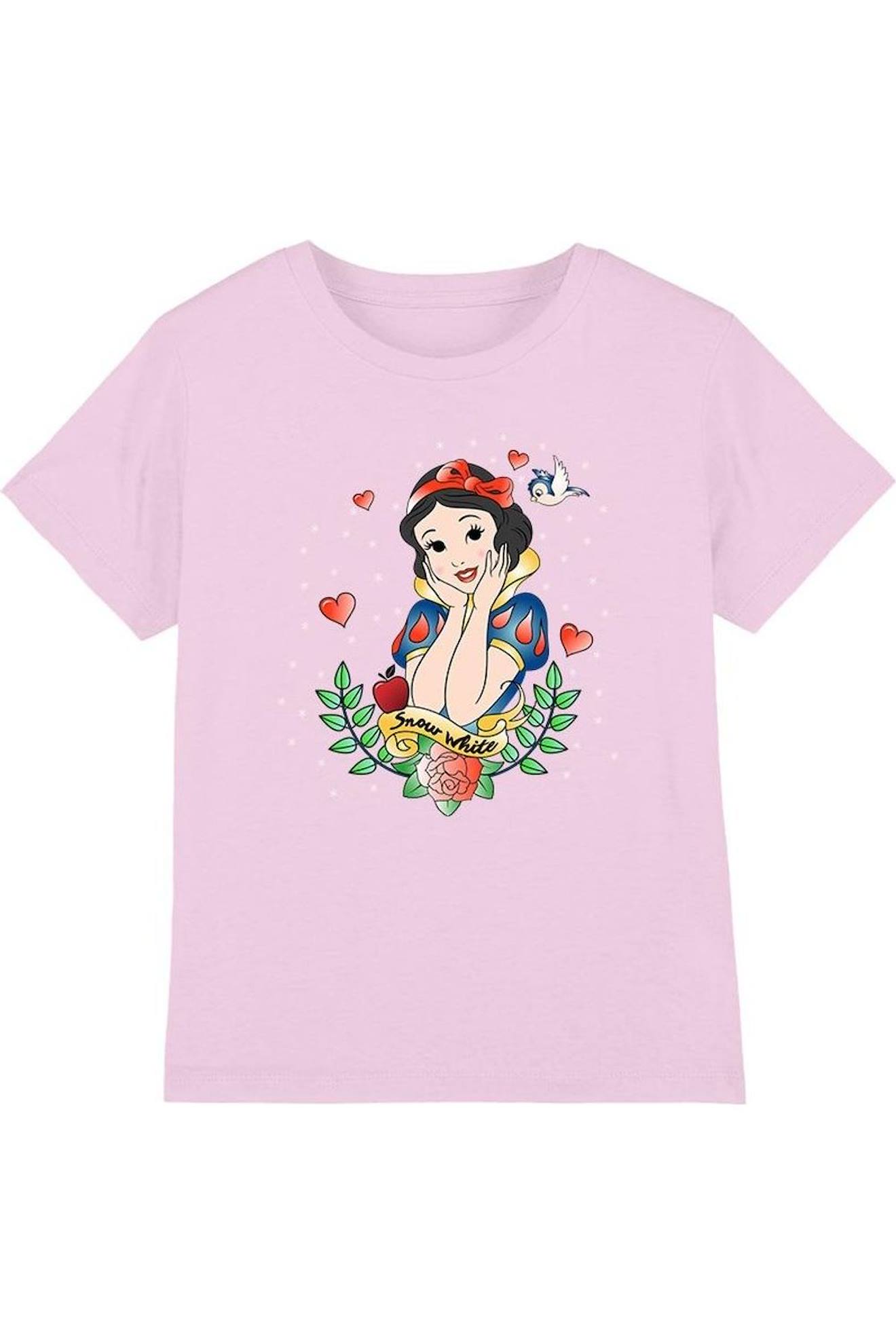 T-shirt Coton Blanche-neige Fairest Of Them All Rose