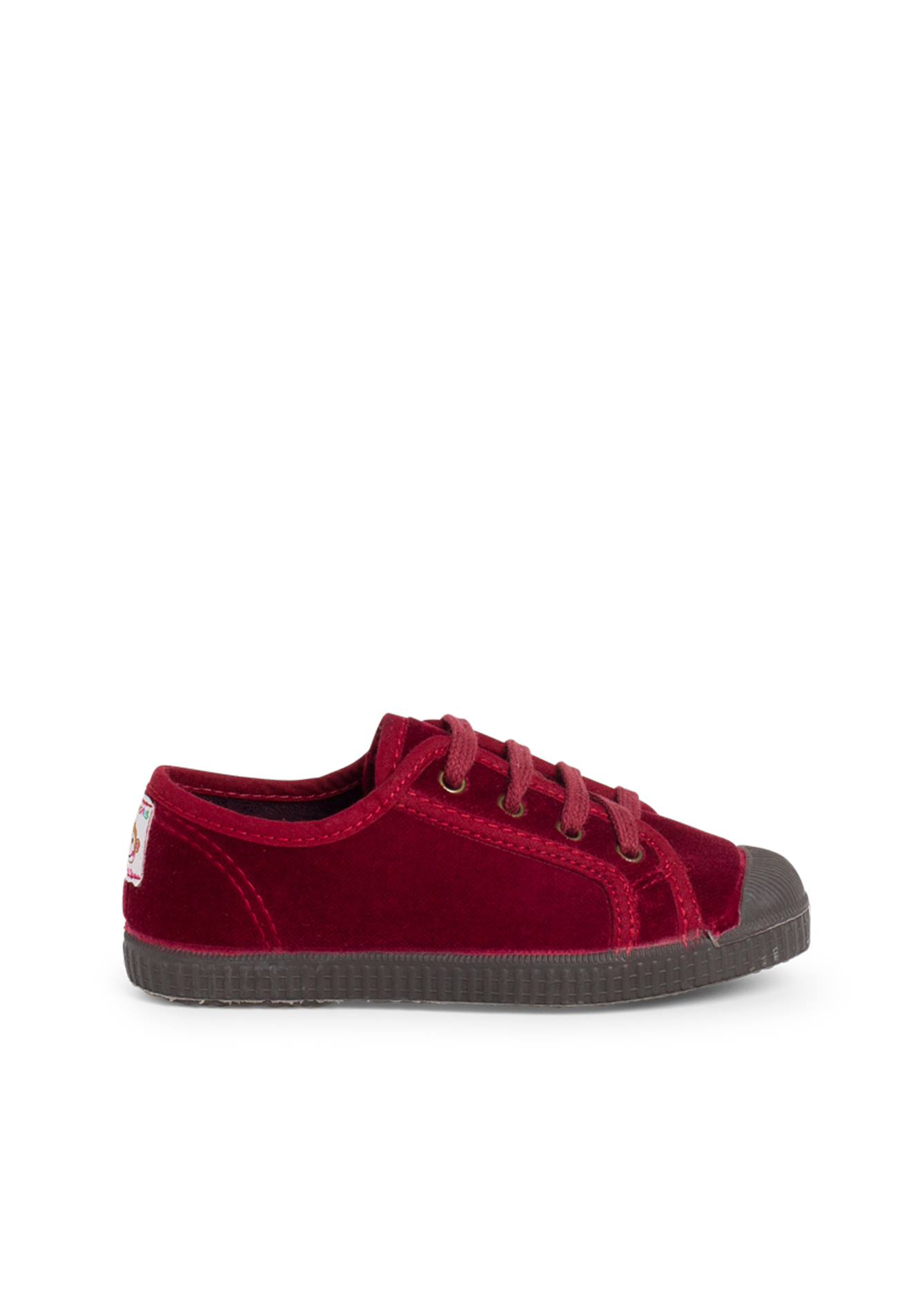 Baskets Enfants En Velours Avec Lacets Bordeaux 49 €