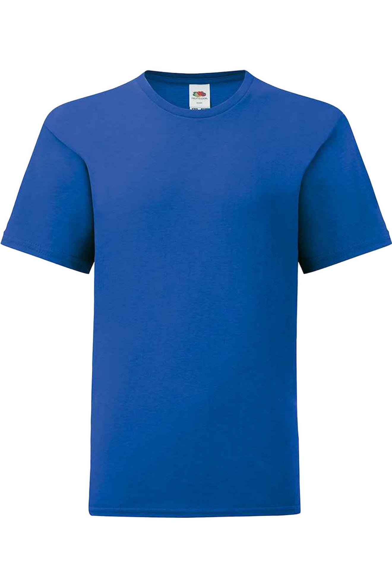 T-shirt Coton Peigné Et Filé À L'anneau Iconic Bleu Roi