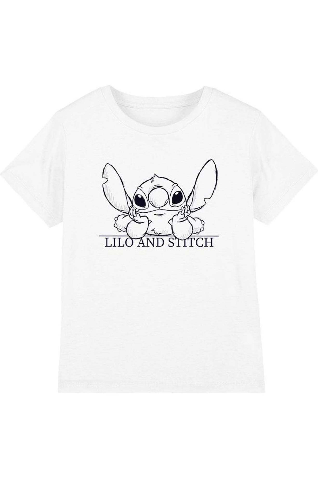 T-shirt Motifs Croquis Et Détendu Coton Blanc